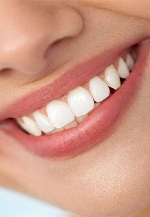 Closeup of a woman smiling