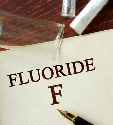 piece of paper that says fluoride